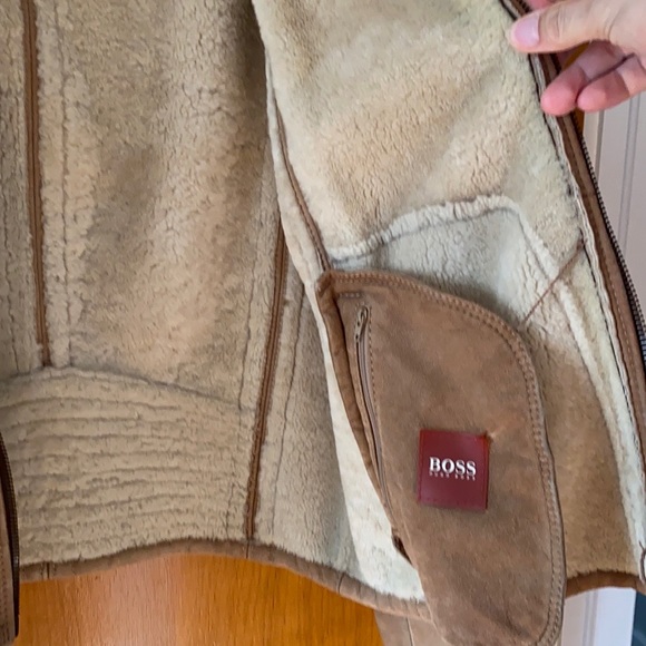 Hugo Boss Sheepskin Bomber Jacket - Picture 2 of 3